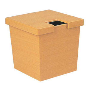 福井クラフト ガリ入れ 角 白木塗 トング別 ABS樹脂