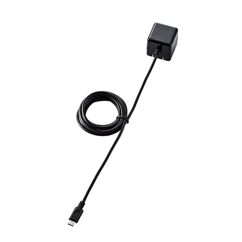 エレコム ELECOM ケーブル一体型スマホ用AC充電器 高寿命・1A ブラック MPA-ACMAC155BK
