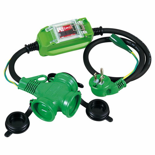 日動工業 防雨Lへナポッキン延長ブレーカ 過負荷・漏電保護兼用 PBWL-EK-T