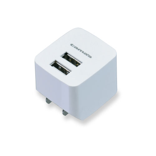 多摩電子工業 コンセントチャージャー 2.4A 2ポート 最適充電 TA77UW 多摩電子工業 コンセントチャージャー 2.4A 2ポート 最適充電 TA77UW