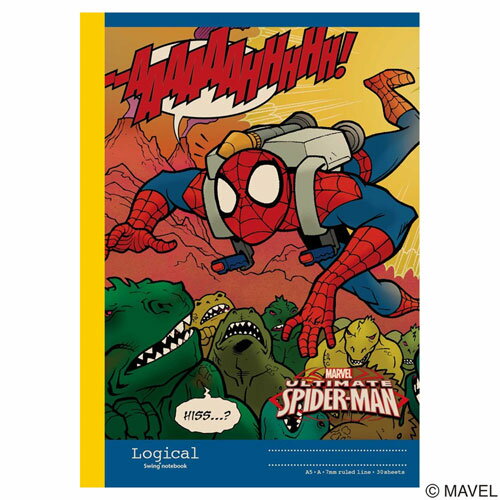 スイングロジカルノート A5 スパイダーマン ブルー A罫 7mm 30枚 ノS-129A-B ナカバヤシ アメコミ Marvel マーベル
