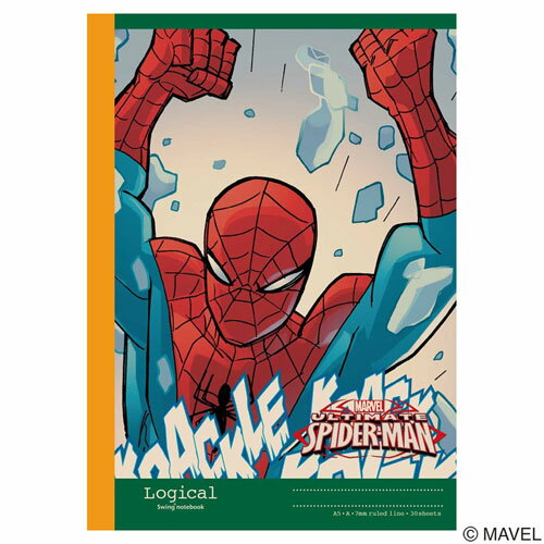 スイングロジカルノート A5 スパイダーマン グリーン A罫 7mm 30枚 ノS-129A-G ナカバヤシ アメコミ Marvel マーベル