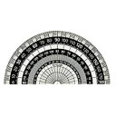 クツワ ブラック分度器 KB030