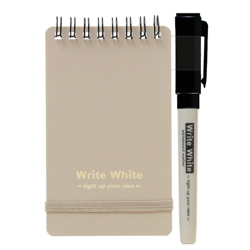 B7 Size - 学研ステイフル White White ホワイトボードメモ ベージュ D06522