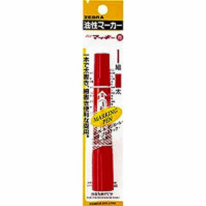 油性筆 - ゼブラ ハイマッキー 赤 P-MO150MC-R