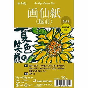 マルマン 絵手紙用ポストカード 画仙紙（越前） 手漉き 10枚 S134Cのサムネイル