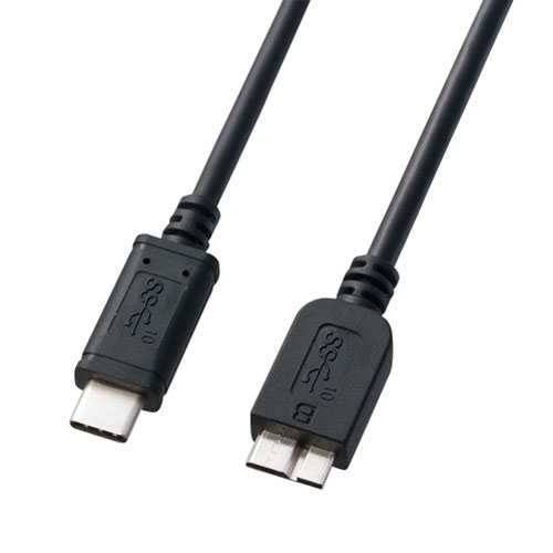 サンワサプライ USB3.1 Gen2 Type C-microBケーブル（1m・ブラック） KU31-CMCB10