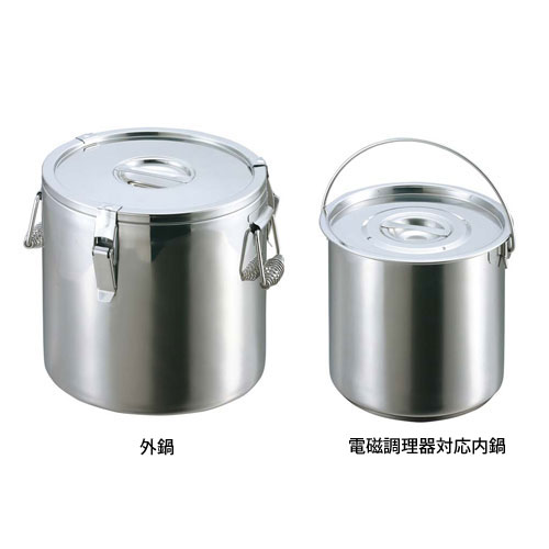 Condiments Container - EBM ステンレス 二重保温食缶 43cm