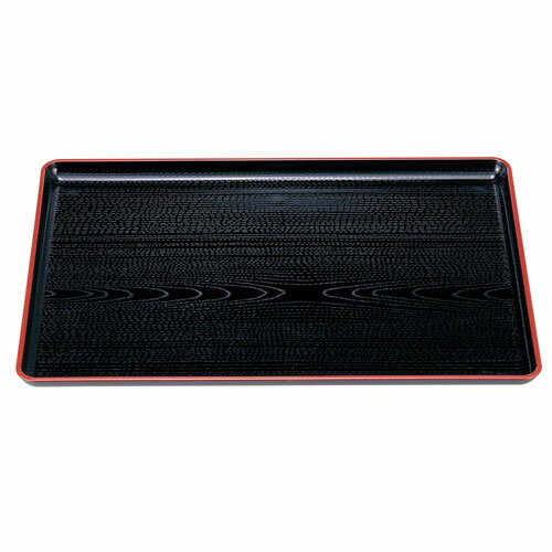 一休木目盆 黒天朱 新尺2寸 ABS樹脂 NS加工