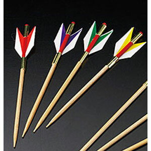 ヤマコー 矢羽根ピック 10本入（赤・紫各3本 緑・黄各2本） 23479