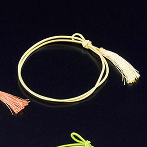 ヤマコー 華ゴム房（二重片花結び） 浅黄 50本入 27543