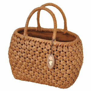 ヤマコー 山葡萄バッグ 小舟 花編 削皮 87990