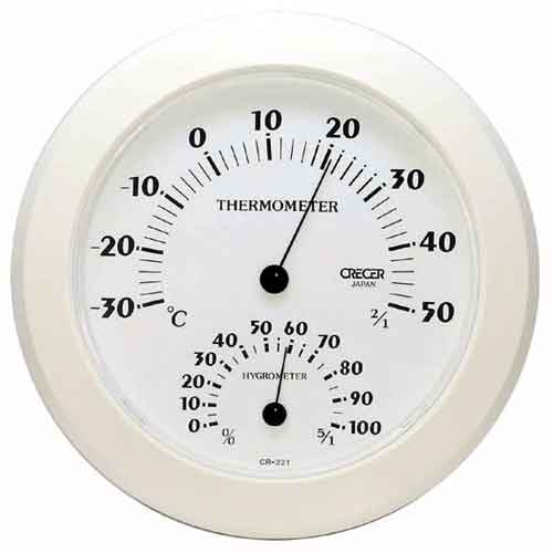 CRECER 温湿度計 ホワイト CR-221W