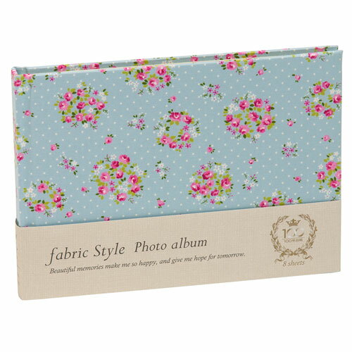 ナカバヤシ ファブリックスタイル フリーアルバム ラブリーフラワー ブルー アH-B6B-135-B