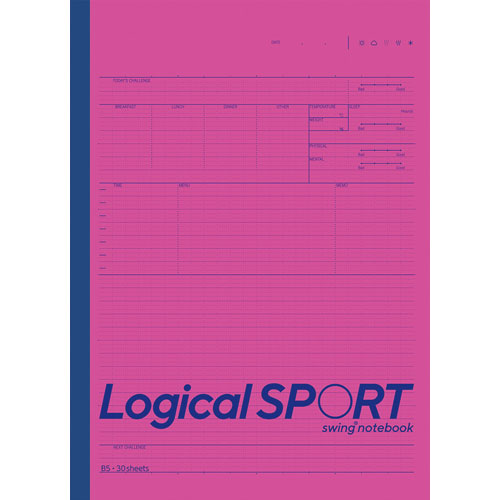 ロジカルスポーツノート セミB5 ピンク ノ-B590A-P ナカバヤシ