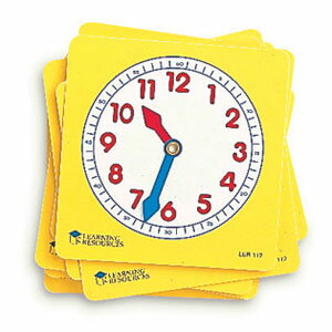 Learning Resources Student Clock Dials 生徒用プラスチック学習時計 10個セット LER 0112