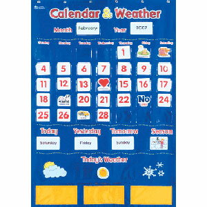 【送料無料】Learning Resources Calendar & Weather Pocket Chart ポケットチャート カレンダー&天気 ..