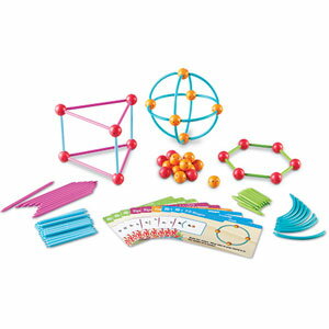 Learning Resources Dive into Shapes!（TM） A “Sea” and Build Geometry Set 挿して繋げて! 2D&3D図形を作ろう! LER 1773