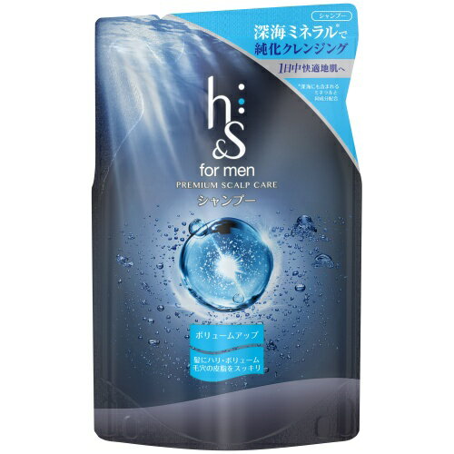 P&G h&s for men ボリュームアップシャンプー つめかえ用 300ml 薬用 メンズ 頭皮ケア フケ かゆみ防止 薬用スカルプシャンプー 弱酸性 植...