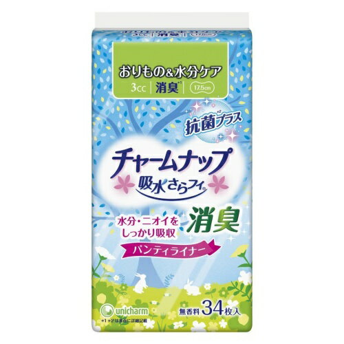 ユニ・チャーム チャームナップ 吸水さらフィ 3cc 無香料 消臭タイプ 34枚 パンテ...