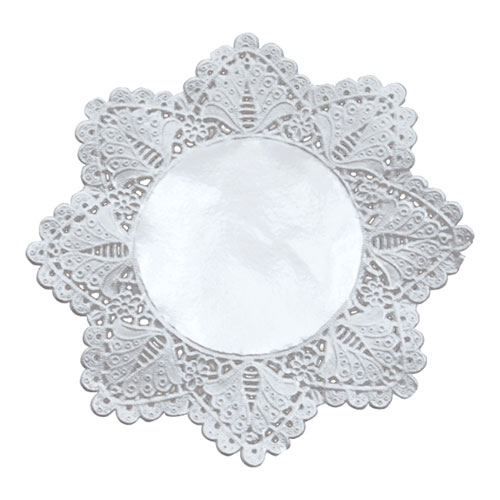 ドイリー 銀丸型レースペーパー 100枚入 5号 XLC2201