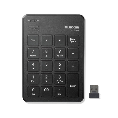 エレコム ELECOM 無線テンキーパッド パンタグラフ 薄