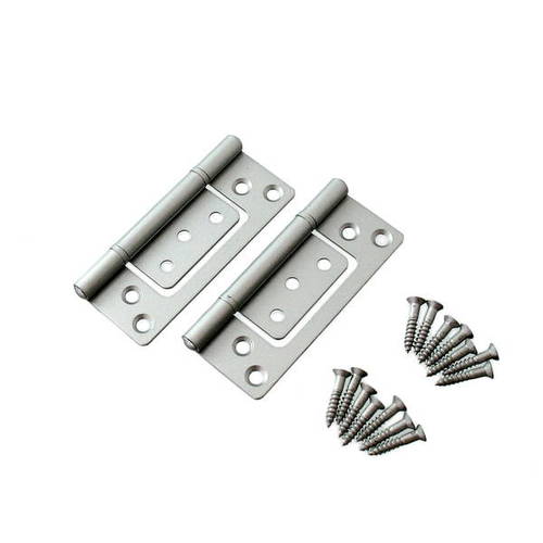 ハイロジック フラッシュ丁番 76mm シルバー 2枚入 26038