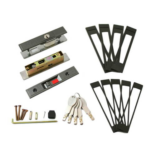 日中製作所 ディンプル引違戸錠 NPGA800DX-B 5本キー