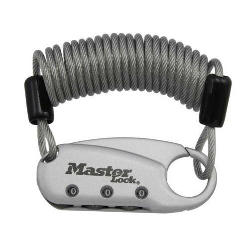 Master Lock マスターロック ダイヤル式コイルケーブルロック シルバー 1559JADSLV