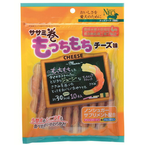 -------------------------------------------------------------- 画像はイメージです。 ※ PC環境により実際の色味や質感と異なって表示される場合がございます。 ※ 部品・パーツなどの一部の商品では本体の商品画像を使用しております。 ※ 製品の仕様・画像・パッケージは、メーカー側から予告なく変更される場合があります。 -------------------------------------------------------------- ▲商品の特性上、基本的にご返品を承ることが出来ません。何卒ご了承ください。（返品・キャンセル不可） もちもちしたタピオカスティックにソフトささみを巻いています。・小型犬もシニア犬も食べやすいやわらかさ！・砂糖が入っていないので、低カロリー。・マリンコラーゲン・グルコサミン配合。・農林水産省指定鳥加熱処理工場で製造。原産国：タイ 【発売元、製造元、輸入元又は販売元】シーズイシハラ こちらの商品は、ペット用の商品です。広告文責：ナチュラルウェブ株式会社TEL：03-6423-0750※パッケージ・内容等予告なく変更する場合がございます。 【メーカー・ブランド】 しーずいしはら / C's Ishihara 【#119】