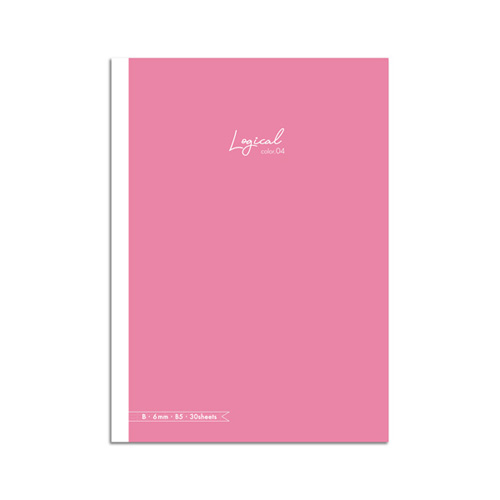 ナカバヤシ スイングロジカルカラーノート ピンク セミB5 B罫 30枚 NB504B-P-4