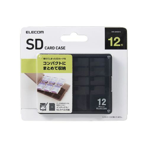 ポスト投函 エレコム ELECOM SDケース 12枚収納 インデックスラベル ナンバーラベ...