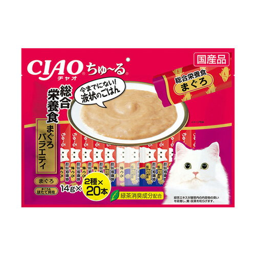 乐天商城 - いなばペットフード CIAO チャオ ちゅーる 総合栄養食 まぐろバラエティ 14g×40本