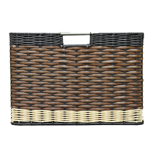 アイリスオーヤマ ウッディバスケット 深型 ブラウン IMK-38D