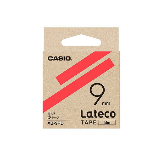 カシオ CASIO LatECO 詰め替え用テープ 9mm 赤テープ 黒文字 XB-9RD