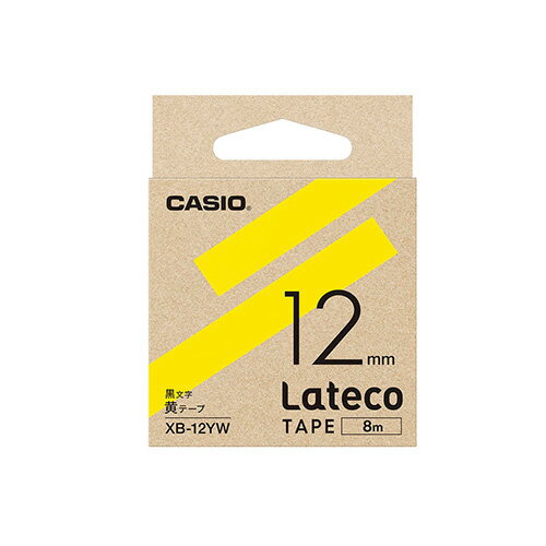 カシオ CASIO LatECO 詰め替え用テープ 12mm 黄テープ 黒文字 XB-12YW カシオ CASIO LatECO 詰め替え用テープ 12mm 黄テープ 黒文字 XB-12YW
