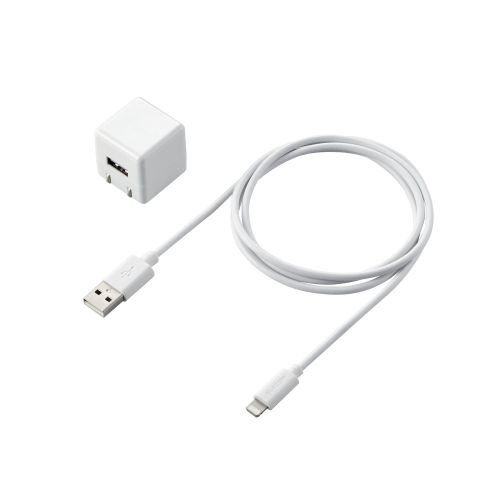 GR ELECOM iPhone[d iPad[d 1m Lightning AC P[u zCg RpNg ^ L[u Vv MPA-ACL04WH