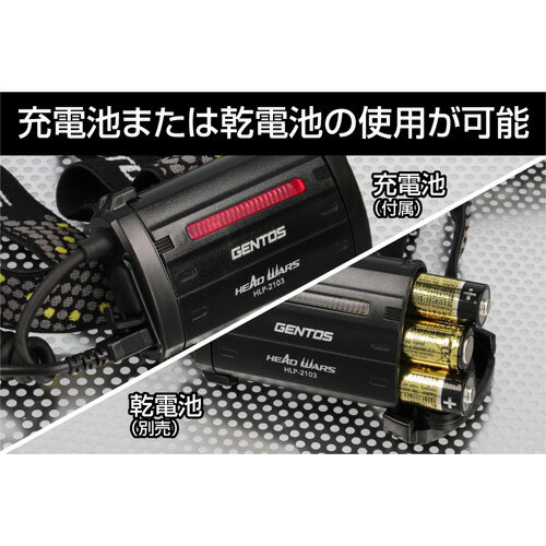ジェントスGENTOSHEADWARSシリーズヘッドライトWhiteBoxver.HLP-2103