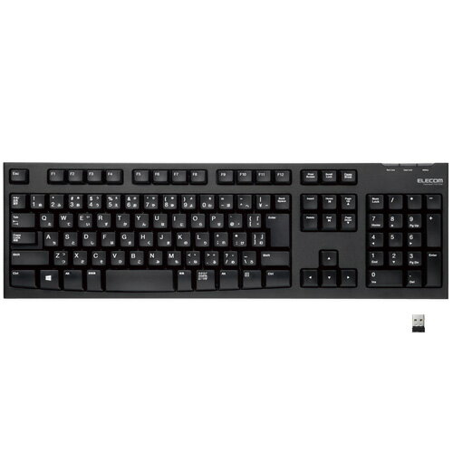 エレコム ELECOM ワイヤレスキーボード 無線 メンブレン 高耐久 Wii ブラック TK-FDM063TBK