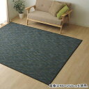 メーカー直送 イケヒコ ラグ カーペット 無地 シンプル バンブー 竹 DXフォース ブラック 約95×150cm 畳 たたみ(3)