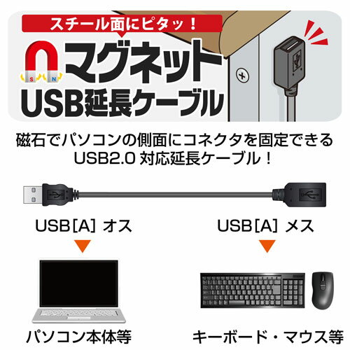 ���쥳�� ELECOM USB��Ĺ�����֥� 1.0m USB-EAM1GT