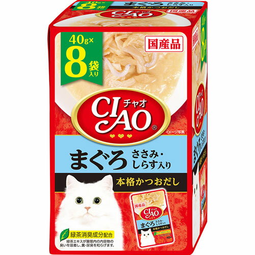 Ciao - いなば CIAO チャオ パウチ まぐろ ささみ・しらす入り 40g×8袋