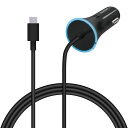 エレコム ELECOM 車載充電器 カーチャージャー タイプC USBC ケーブル一体型 ケーブル長 1.5m ブラック MPA-CCCPD01BK