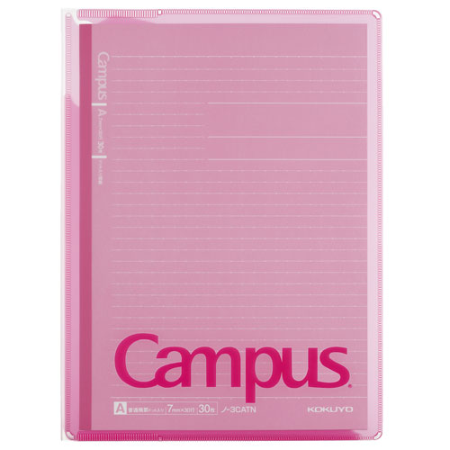 コクヨ キャンパスカバーノート プリントポケット付 ピンク ノ-623A-P