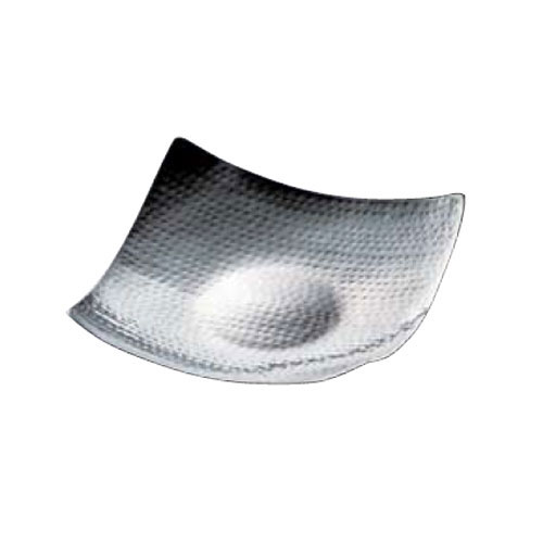 ヤマコー ステンレス槌目 吹上正角皿 小