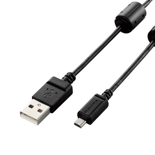���쥳�� ELECOM �������³��USB�����֥� ʿ��mini8pin������ �֥�å� DGW-F8UF05BK
