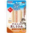 ペティオ Petio 素材そのまま ねこちゃんの やわらか蒸しささみ かつお節味 2本入