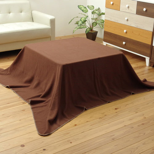 メーカー直送 イケヒコ フリース こたつ用中掛け毛布 ブリック中掛 フラット ブラウン 約180×180cm フラットタイプ メーカー直送 イケヒコ フリース こたつ用中掛け毛布 ブリック中掛 フラット ブラウン 約180×180cm フラットタイプ