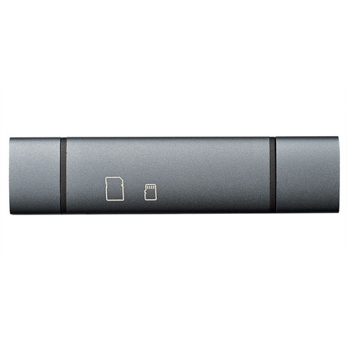 ナカバヤシ Digio2 USB2.0 Type-C&A アルミカードリーダー グレー CRW-DCSD75GY ナカバヤシ Digio2 USB2.0 Type-C&A アルミカードリーダー グレー CRW-DCSD75GY