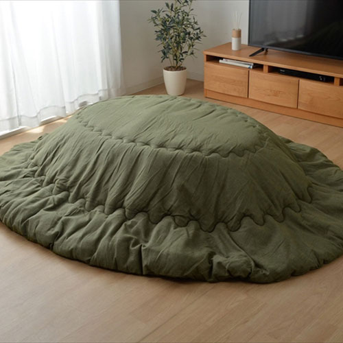 メーカー直送 イケヒコ こたつ布団 だ円 楕円 掛け単品 デニム 先染めデニムIT カーキ 約185×225cm楕円 厚掛けタイプ メーカー直送 イケヒコ こたつ布団 だ円 楕円 掛け単品 デニム 先染めデニムIT カーキ 約185×225cm楕円 厚掛けタイプ